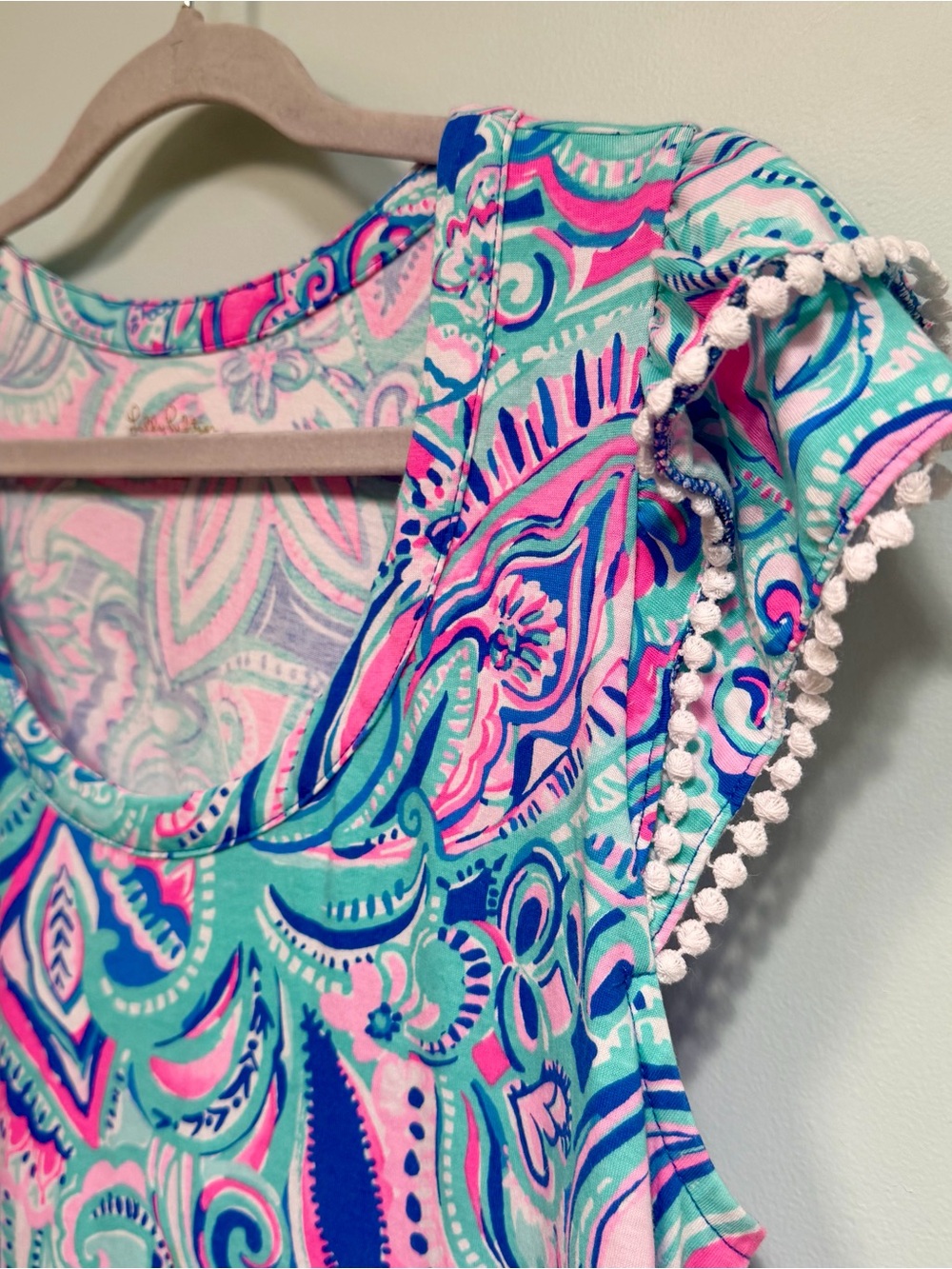 Lilly Pulitzer Brigitte 100% cotton Dress in Living The Dream, size Large - Picture 3 of 7